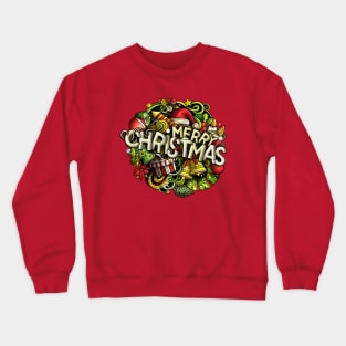 happy merry christmas 2 Crewneck Sweatshirt